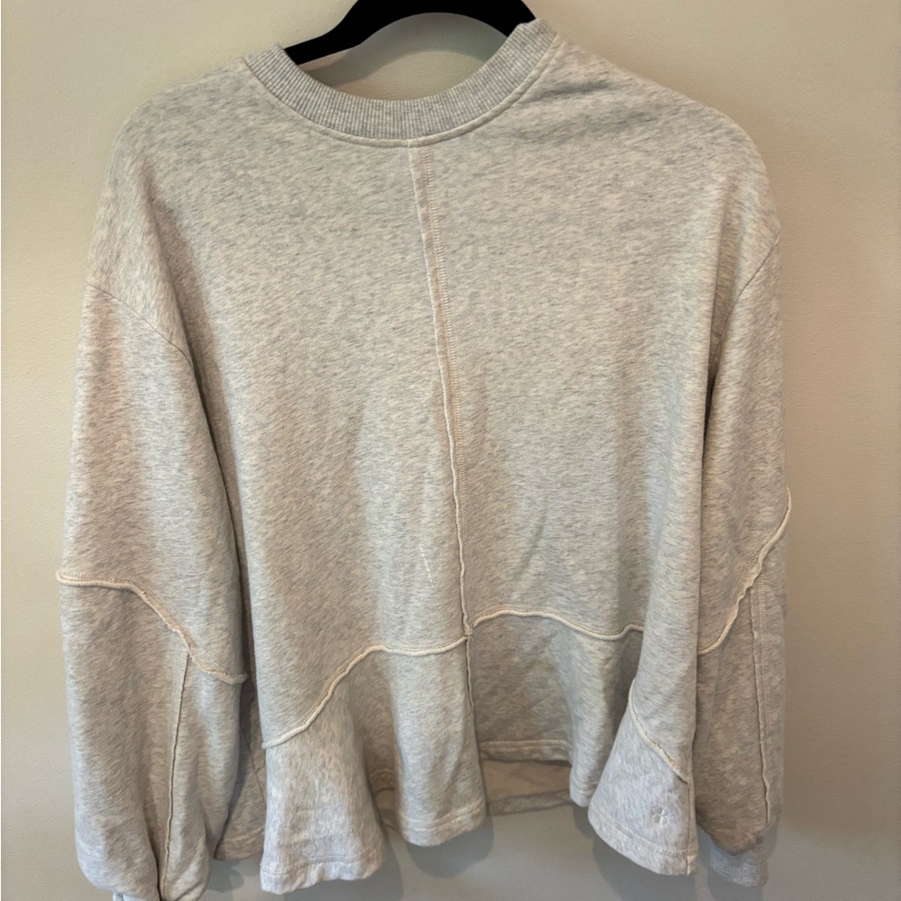 Sweaty Betty Women's Gray Peplum Sweatshirt